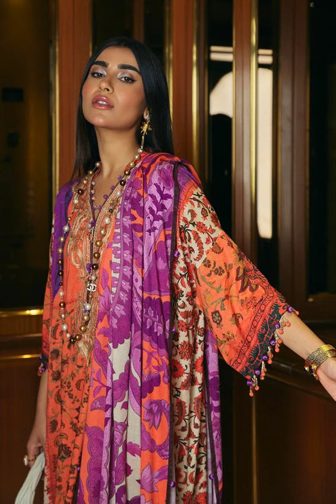 Sana Safinaz Embroidered Linen piece Suit M233-005A-CU