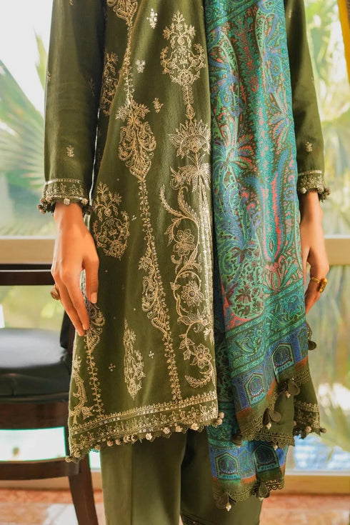Sana Safinaz Embroidered Slub 3 piece Suit M233-017A-CP