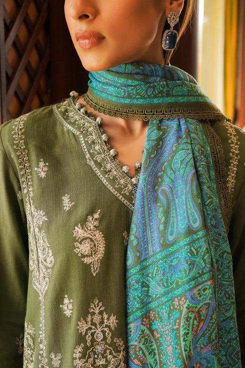 Sana Safinaz Embroidered Slub 3 piece Suit M233-017A-CP