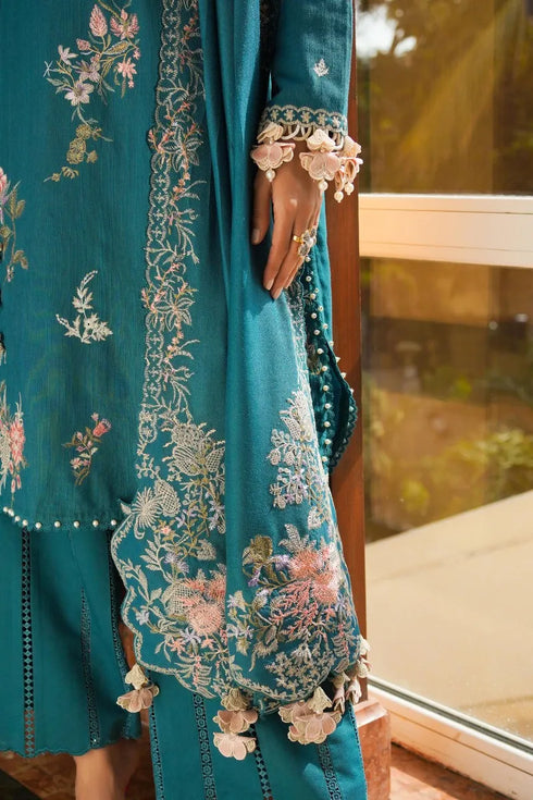 Sana Safinaz Embroidered Slub 3 piece Suit M233-023A-CP