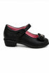 Girls Black Matte Mary Jane School Shoes with Bow Detail BS-MACHA