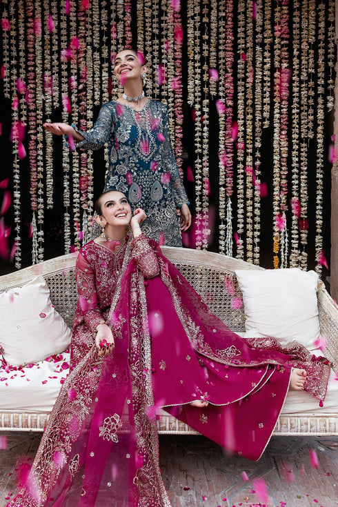 Ramsha Embroidered Organza Suit SF-03- MAHER