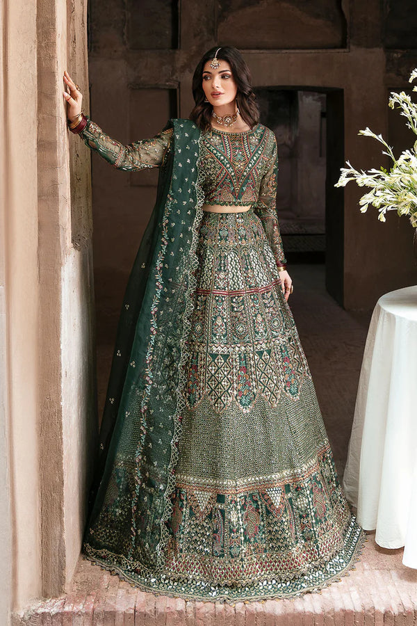 Ramsha Embroidered Organza Lehnga Choli SF-06- YAAD