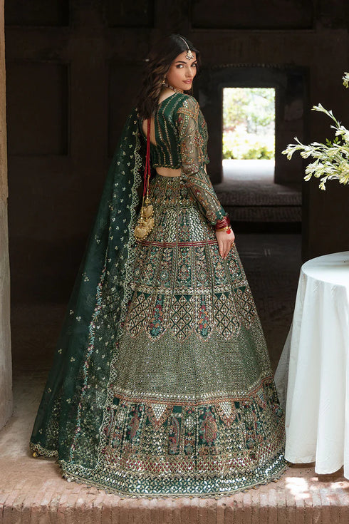 Ramsha Embroidered Organza Lehnga Choli SF-06- YAAD