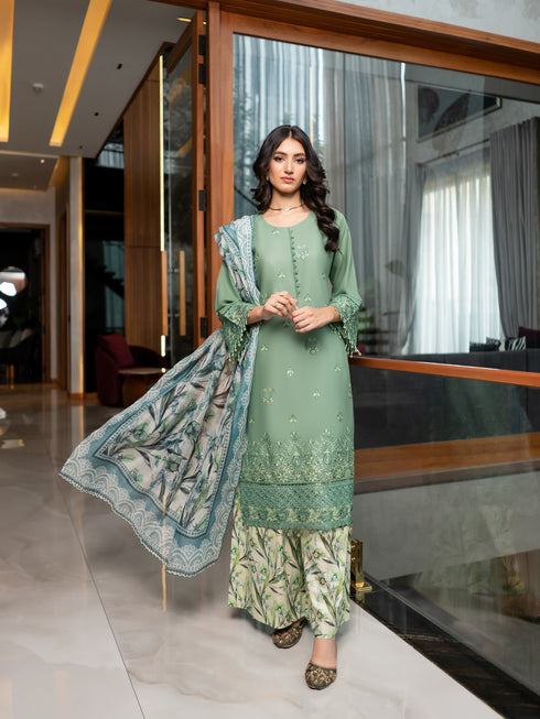 Munira Embroidered Lawn 3 Piece Suit MSL136