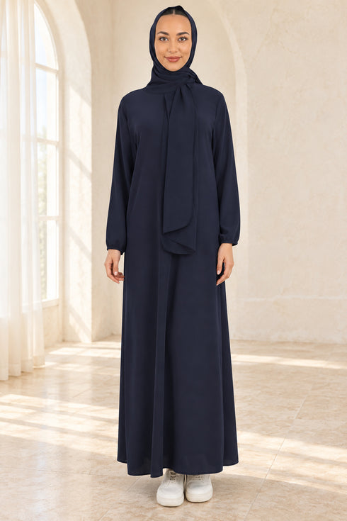 Women’s Plain Abaya – Lightweight Modest Long Dress