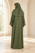 Women’s Muslim Prayer Dress Set with Hijab and Prayer Beads