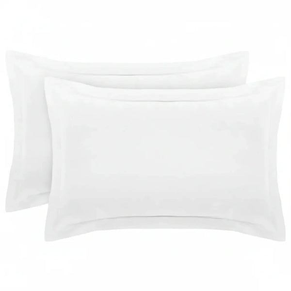 200 Thread Count Egyptian Cotton 2 King Size Oxford Pillowcases - White