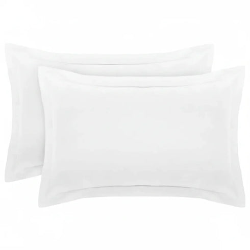 200 Thread Count Egyptian Cotton 2 King Size Standard Pillowcases - White