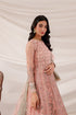 Farasha Embroidered Net 3 Piece Suit Rosewood