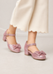 Kids Pink Glitter Shoes BS-608