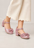 Kids Pink Glitter Shoes BS-608