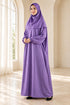Women’s Muslim Prayer Dress Set with Hijab and Prayer Beads
