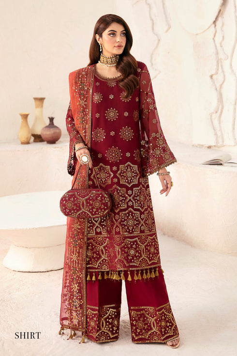 Alizeh Embroidered Chiffon 3 Piece Suit AWEEN - V17D06