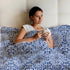Greek Blue Duvet Cover Set - 100% Cotton for a Stylish Bed