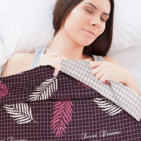 Sweet Dream Aubergine Duvet Cover Set - 100% Cotton for a Stylish Bed