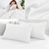 4 Piece Complete Bedding Set Duvet Cover Set With Fitted Bed Sheet & Pillowcases - White