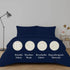 4 Piece Complete Bedding Set Duvet Cover Set With Fitted Bed Sheet & Pillowcases - Navy Blue