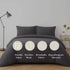 4 Piece Complete Bedding Set Duvet Cover Set With Fitted Bed Sheet & Pillowcases - Grey