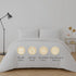 4 Piece Complete Bedding Set Duvet Cover Set With Fitted Bed Sheet & Pillowcases - White