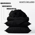 4 Piece Complete Bedding Set Duvet Cover Set With Fitted Bed Sheet & Pillowcases - Black