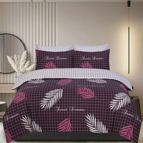 Sweet Dream Aubergine Duvet Cover Set - 100% Cotton for a Stylish Bed