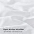 4 Piece Complete Bedding Set Duvet Cover Set With Fitted Bed Sheet & Pillowcases - White