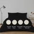 4 Piece Complete Bedding Set Duvet Cover Set With Fitted Bed Sheet & Pillowcases - Black