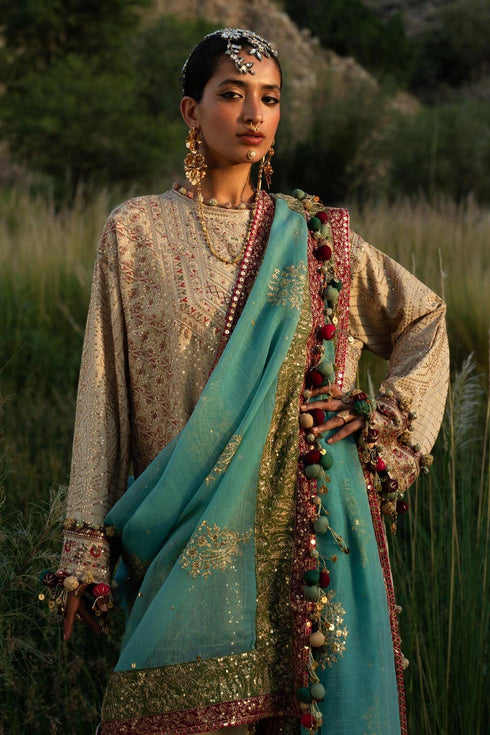 Sana Safinaz Embroidered Slub 3 piece Suit S231-006A-CV