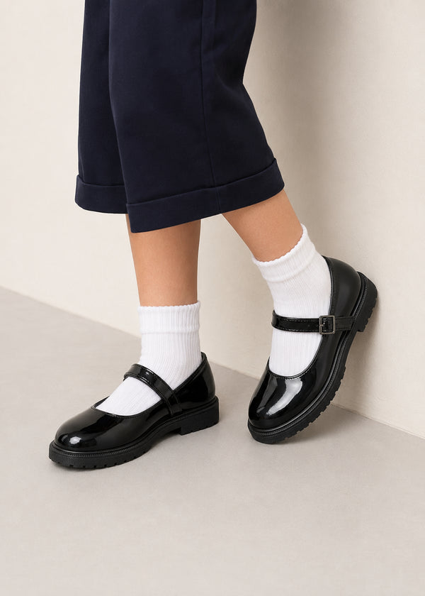 Girls' Back to School Black Mary Jane Shoes - G 79