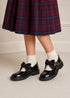 Girls Mary Jane School Shoes with Bow On Strap- Black Patent BET-78