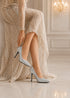 Silver Glitter Pointed Toe Stiletto High Heel Court Shoes 5 Inch – BS-12923