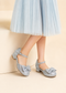 Kids Silver Glitter Shoes BS-608