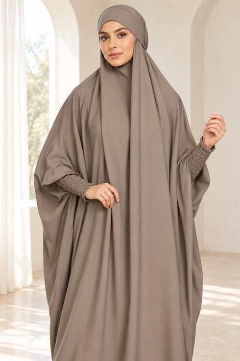 Ravent Women’s One-Piece Muslim Prayer Dress with Hijab