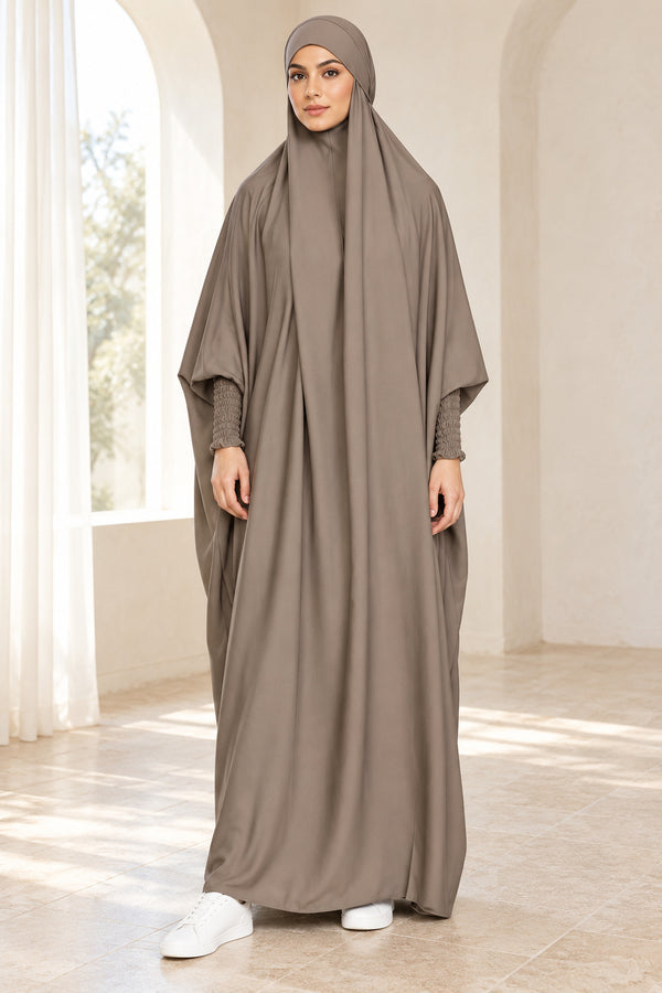 Ravent Women’s One-Piece Muslim Prayer Dress with Hijab