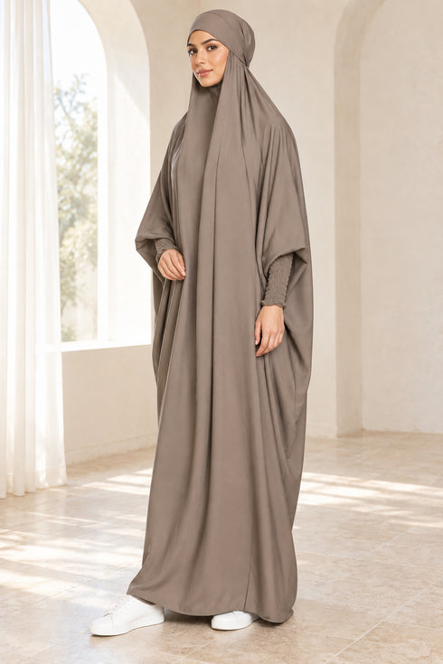 Ravent Women’s One-Piece Muslim Prayer Dress with Hijab