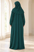 Women’s Muslim Prayer Dress Set with Hijab and Prayer Beads