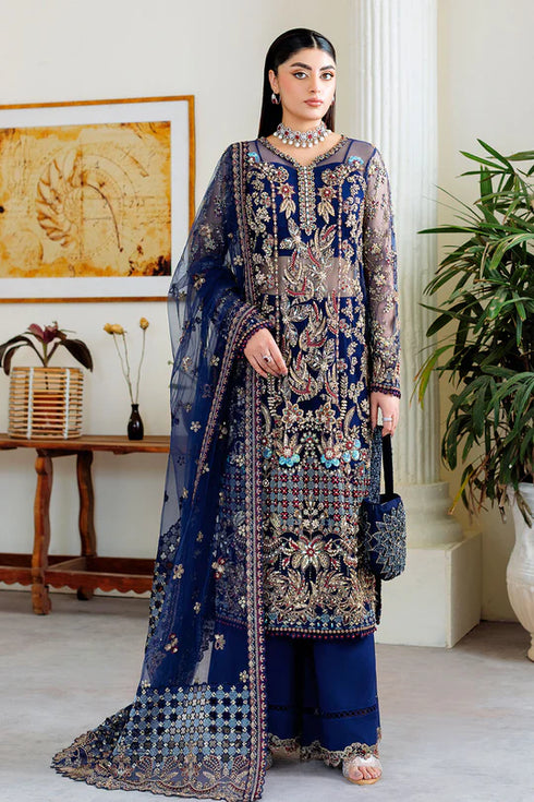 Ramsha  Embroidered Organza Suit H-507