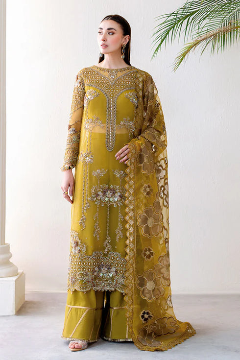 Ramsha  Embroidered Organza Suit H-506