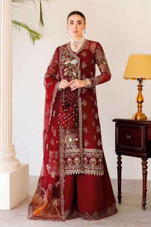 Ramsha  Embroidered Organza Suit H-504