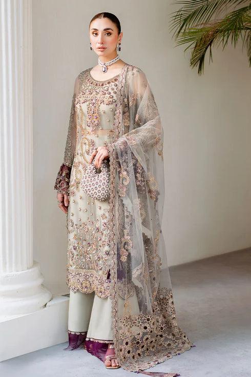 Ramsha  Embroidered Organza Suit H-502