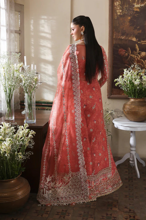 Afrozeh Emboridered Organza Suit Serenight