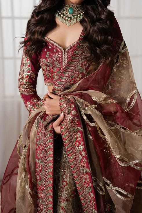 Ayzel Embroidered Organza Suit Mulaaqaat