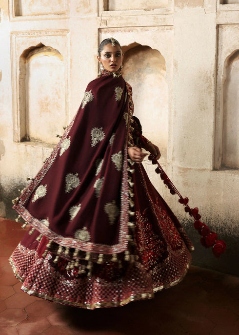 Hussain Rehar Embroidered Korean Raw Silk Suit Gulnar