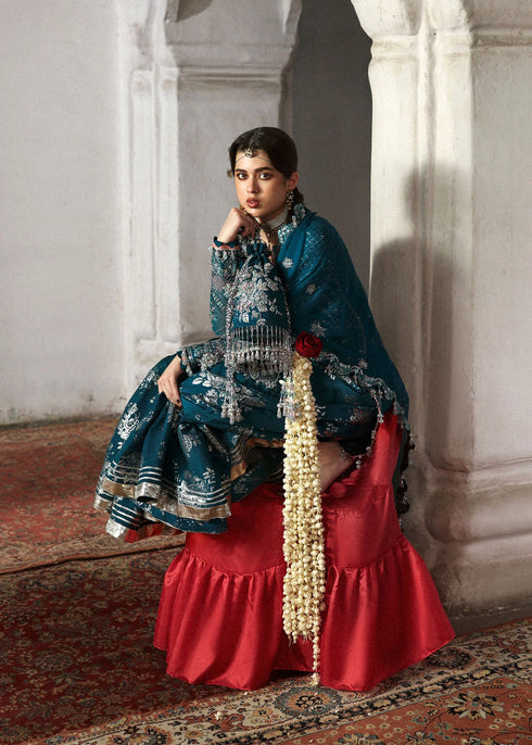 Hussain Rehar Embroidered Orgnaza Suit Zebunisa