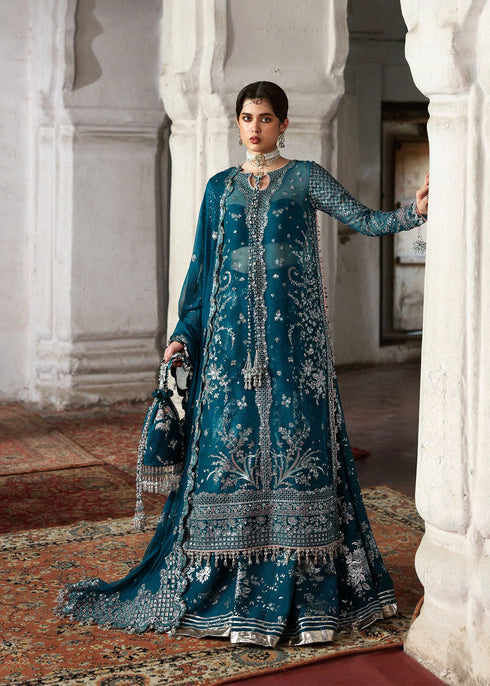 Hussain Rehar Embroidered Orgnaza Suit Zebunisa