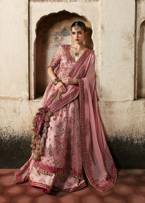 Hussain Rehar Embroidered Orgnaza Suit Roshanara