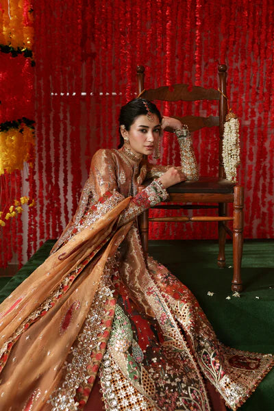 Afrozeh Emboridered Tissue Zari  Suit Poshna