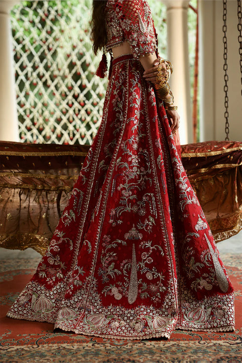 Afrozeh Emboridered Organza Suit Sheen