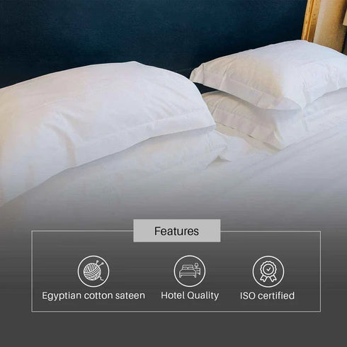 Luxury 800 Thread Count Egyptian Cotton Fitted Sheets - (30cm, White)